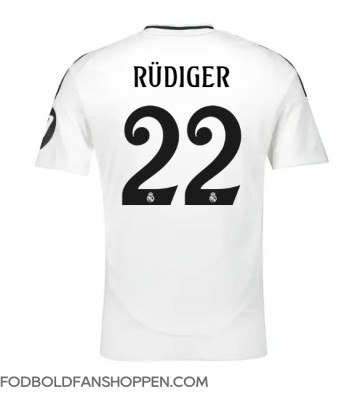 Real Madrid Antonio Rudiger #22 Hjemmebanetrøje 2024-25 Kortærmet